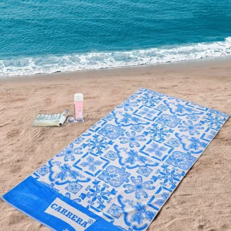 Πετσέτα Θαλάσσης 90x165 Lino Azul Blue