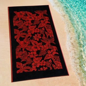 Πετσέτα Θαλάσσης 86x160 Lino Fiorre DGrey-Red