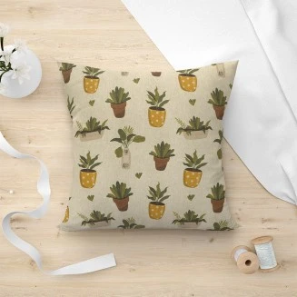 Μαξιλαροθήκη Διακοσμητική 45x45 Lino Bioplant 701 Green