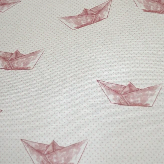 Μαξιλαροθήκη Διακοσμητική 45x45 Lino Paper Boat 301 Pink