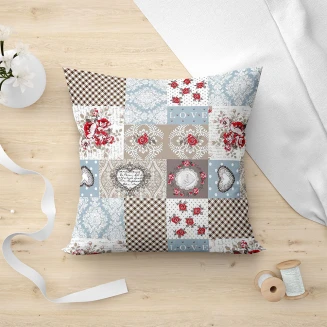 Μαξιλαροθήκη Διακοσμητική 45x45 Lino Lia 401 Ciel