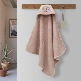 Κάπα 75x75 Lino Elephantaki Pink