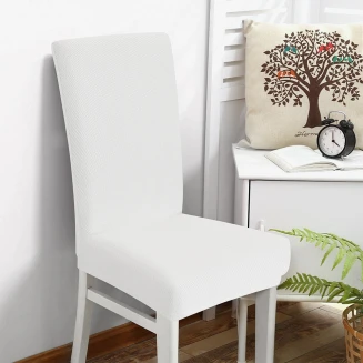 Κάλυμμα Καρέκλας Ελαστικό Lino Elegance Λευκό