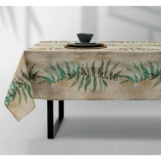 Lino Καρέ Foresta 80x80 Εκρού-Πράσινο