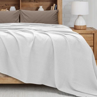 Κουβέρτα Πικέ King Size 240x260 Lino Cocoon Λευκό