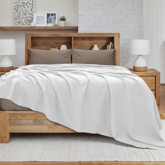 Κουβέρτα Πικέ Υπέρδιπλη 220x240 Lino Cocoon Λευκό