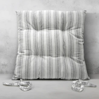 LINO Μαξιλάρι Καρέκλας Nubbie 40x40+5 Ανοικτό Γκρι