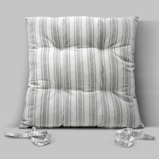 LINO Μαξιλάρι Καρέκλας Nubbie 40x40+5 Ανοικτό Γκρι