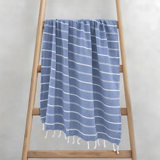 Pestemal Παρεό 90x180 Lino Veliu Γαλάζιο