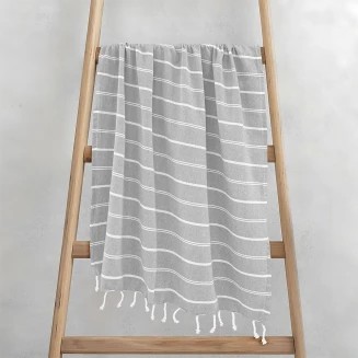 Pestemal Παρεό 90x180 Lino Veliu Γκρι
