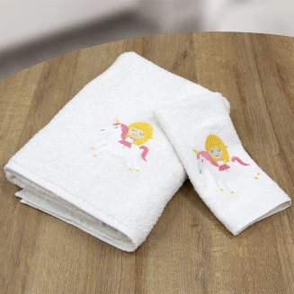 Πετσέτες Σετ 2 Τεμαχίων Lino Corno White