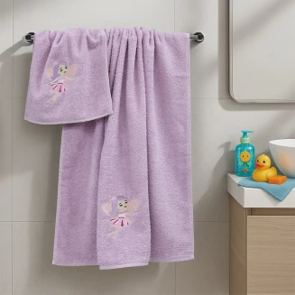 Πετσέτες Σετ 2 Τεμαχίων Lino Hada Lilac