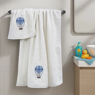 Πετσέτες Σετ 2 Τεμαχίων Lino Paloncino White-Blue