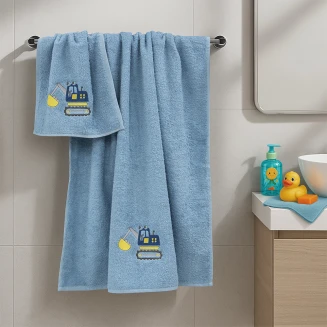 Πετσέτες Σετ 2 Τεμαχίων Lino Trattore Blue