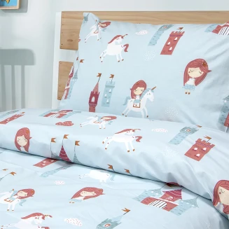 Παπλωματοθήκη Σετ Παιδική Μονή 160x240 Lino Cloud Kingdom Μέντα