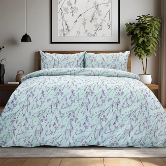 Παπλωματοθήκη Σετ Μονή 165x245 Lino Amandes Λιλά
