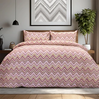 Παπλωματοθήκη Σετ Μονή 165x245 Lino Flots Ρόζ