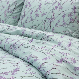 Σεντόνια Σετ Υπέρδιπλα Με Λάστιχο 165x200+32 Lino Amandes Λιλά