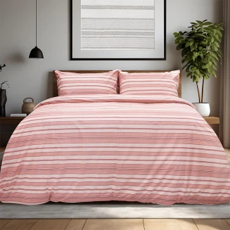 Σεντόνια Σετ Υπέρδιπλα Με Λάστιχο 165x200+32 Lino Carril Ρόζ