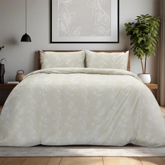 Σεντόνια Σετ Υπέρδιπλα Με Λάστιχο 165x200+32 Lino Dejar Μπέζ