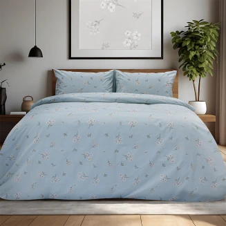 Σεντόνια Σετ Υπέρδιπλα Με Λάστιχο 165x200+32 Lino Diminuto Μέντα