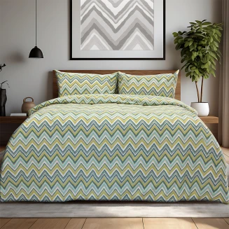 Σεντόνια Σετ Υπέρδιπλα Με Λάστιχο 165x200+32 Lino Flots Πετρόλ