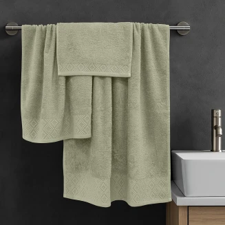 Πετσέτες Σετ 3 Τεμαχίων Lino Serapha Λεμονί