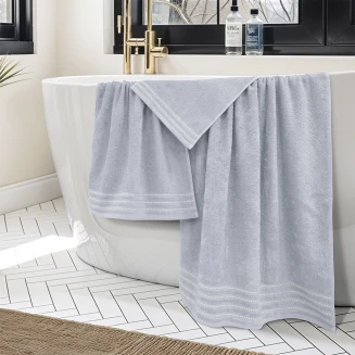 Πετσέτες Σετ 3 Τεμαχίων Lino Veluva Ανοιχτό Γκρί