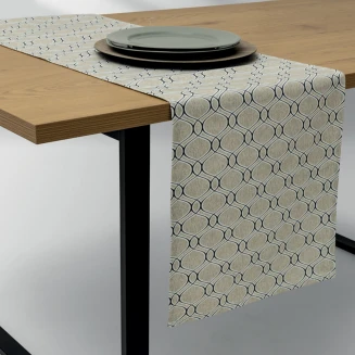 Lino Τραβέρσα Ambient 40x160 Εκρού-Μαύρο