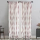 Κουρτίνα Με Τρέσα 145x280 Maison Blanche  Ροσες Οργάντζα Ριγέ Μπορντό