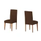 Σετ (2 Τμχ) Ελαστικά Καλύμματα Καρεκλών Με Πλάτη Tunez Καφέ