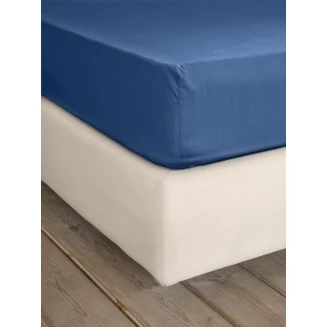 Σεντόνι Μεμονωμένο Ημίδιπλο με Λάστιχο 120x200+32 Nima Home Unicolors Dark Denim