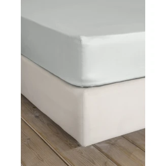 Σεντόνι Μεμονωμένο Μονό με Λάστιχο 100x200+34 Nima Home Superior Satin Soft Gray