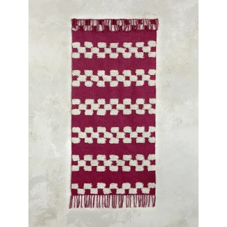 Χαλάκι 60x130 Nima Lark Εκρού-Κόκκινο