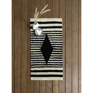 Χαλάκι 70x140 Nima Zira Εκρού-Μαύρο