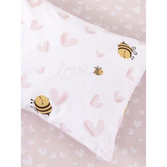 Σεντόνια Σετ  Κούνιας Με Λάστιχο 70x130+15 Kocoon Bee Love