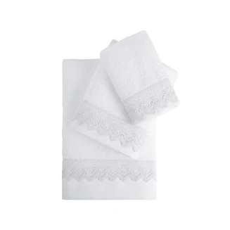 Πετσέτες Σετ 3 Τεμαχίων Nima Home Demur White