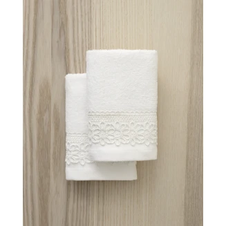 Πετσέτες Σετ 2 Τεμαχίων 30x50 Nima Home Amara White