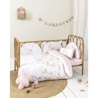 Σετ Σεντόνια Κούνιας Με Λάστιχο 70x140+15 Nima Bebe Little Sheep