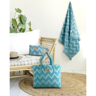 Τσάντα Θαλάσσης 46x60 Nima Home Vida Petrol