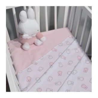 Σεντόνια Σετ Λίκνου 80x110 2 Τεμαχίων Miffy Des 52-1 Ρόζ