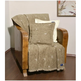 Ριχτάρι Τριθέσιος 180x300 Nautica Des 1004 Σενίλ Logo Μπέζ