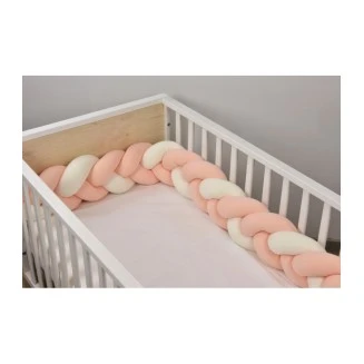 Πλεξούδα Προστασίας Κρεβατιού 18x200 Baby Oliver Des 766 Εκρού-Σωμόν-Σωμόν Ζέρσευ