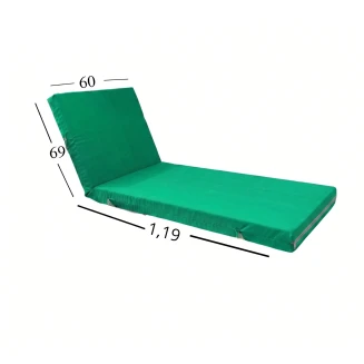 Μαξιλάρι Ξαπλώστρας Με Ύφασμάτινο Μουσαμά Αδιάβροχο 60x188x6 Αφρολέξ 40s Politishome 23 Βεραμάν