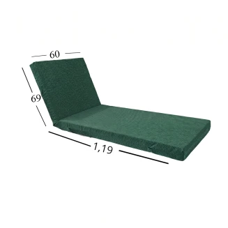 Μαξιλάρι Ξαπλώστρας Με Καραβόπανο Olefin Ανεξίτηλο Αδιάβροχο 60x188x6 Αφρολέξ 400 51 Κυπαρισσί