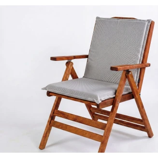 Μαξιλάρι καρέκλας Χαμηλή Πλάτη Αδιάβροχο 47x45x52 Μουσαμας Oxford 10 Γκρί Ανοιχτό