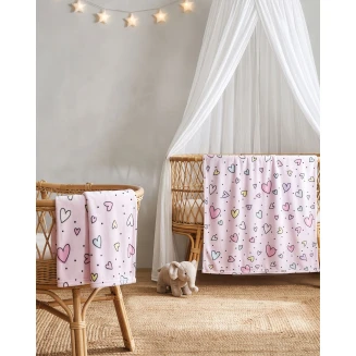 Κουβέρτα Αγκαλιάς 80x110 Rythmos Happy Hearts Digital Flannel Fleece