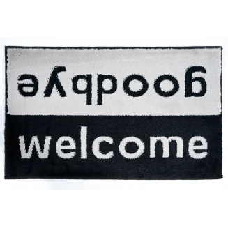 Πατάκι Εισόδου Μοκέτα  Fashion Welcome Black/Grey 40x67εκ Sdim