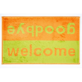 Πατάκι Εισόδου Μοκέτα  Fashion Welcome Lime Green/Orange 40x67εκ Sdim