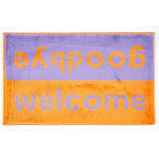 Πατάκι Εισόδου Μοκέτα  Fashion Welcome Purple/Orange 40x67εκ Sdim